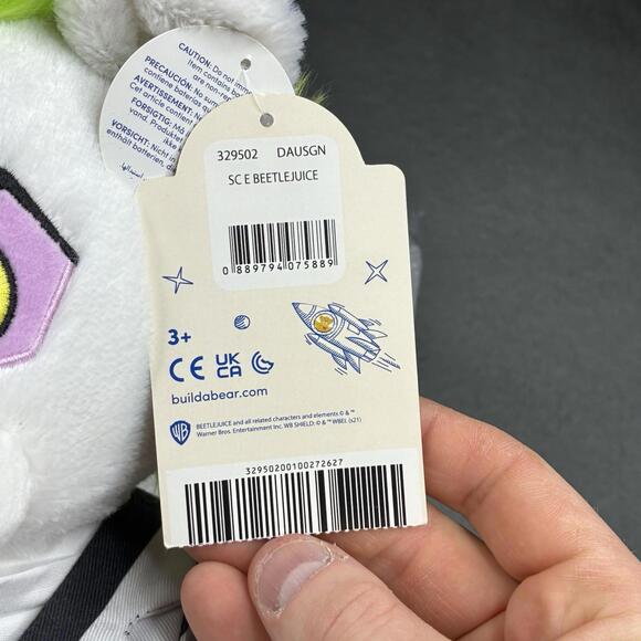 Build-A-Bear Workshop Plush Beetlejuice Halloween Collectible Toy NWT - Picture 5 of 8